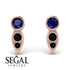 Bezel Sapphire Earrings In Pear Shaped - Aniya No. 44 image 9