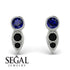 Bezel Sapphire Earrings In Pear Shaped - Aniya No. 45 image 9