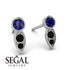 Bezel Sapphire Earrings In Pear Shaped - Aniya No. 45 image 2