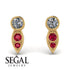 Bezel Diamond Earrings In Pear Shaped - Aniya No. 46 image 9