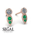 Bezel Diamond Earrings In Pear Shaped - Aniya No. 17 image 2