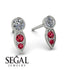 Bezel Diamond Earrings In Pear Shaped - Aniya No. 48 image 2