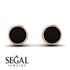 Bezel Stud Black Diamond Earrings - Royal No. 8 image 4
