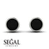 One Earring Bezel Stud Black Diamond Earrings - Royal No. 9 image 4