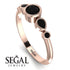 Bezel Symmetrical Black Diamond Ring - Ivy No. 38 image 2