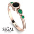 Bezel Symmetrical Black Diamond Ring - Ivy No. 23 image 2