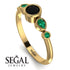 Bezel Symmetrical Black Diamond Ring - Ivy No. 22 image 2