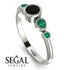 Bezel Symmetrical Black Diamond Ring - Ivy No. 24 image 2