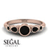 Bezel Symmetrical Black Diamond Ring - Ivy No. 38 image 14