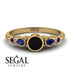 Bezel Symmetrical Black Diamond Ring - Ivy No. 67 image 14