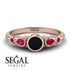 Bezel Symmetrical Black Diamond Ring - Ivy No. 53 image 14