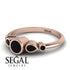 Bezel Symmetrical Black Diamond Ring - Ivy No. 38 image 3