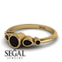 Bezel Symmetrical Black Diamond Ring - Ivy No. 37 image 3