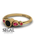 Bezel Symmetrical Black Diamond Ring - Ivy No. 52 image 3