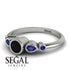 Bezel Symmetrical Black Diamond Ring - Ivy No. 69 image 3