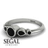 Bezel Symmetrical Black Diamond Ring - Ivy No. 39 image 3