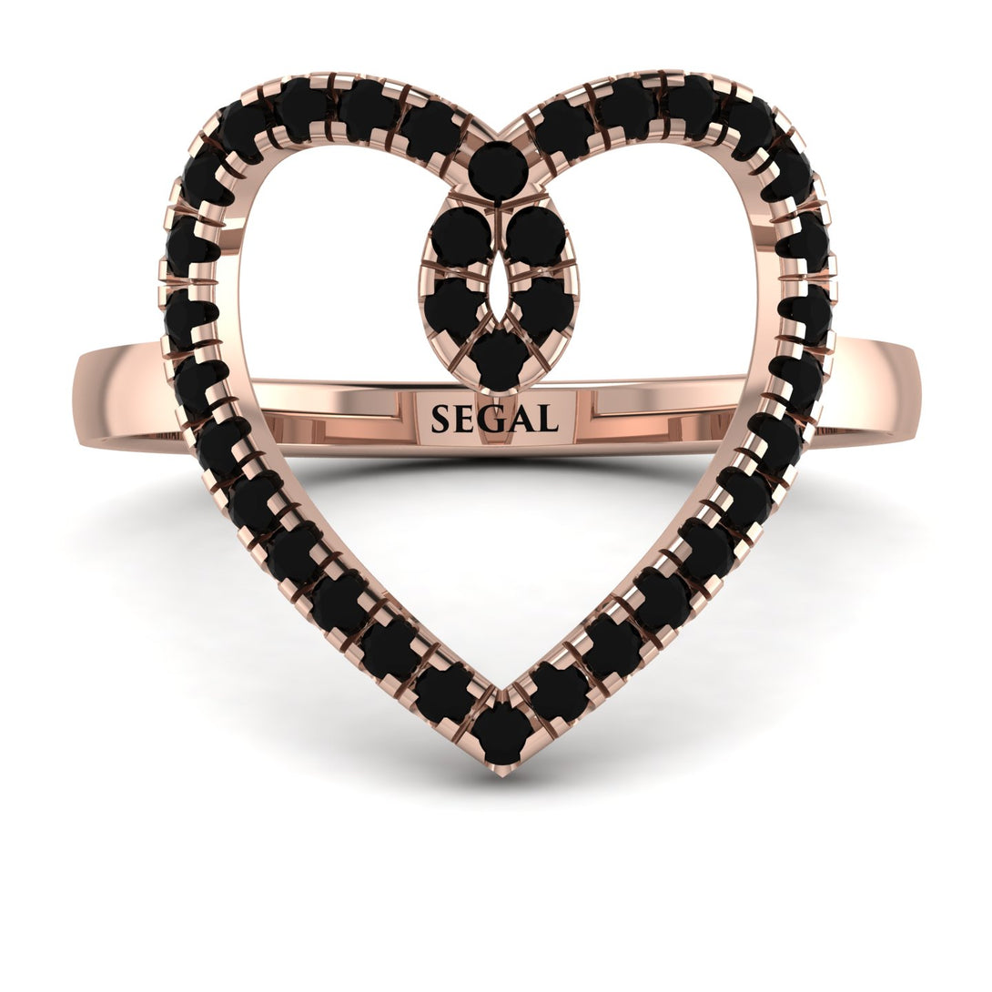 Big Heart Black Diamond Ring - Ada No. 8