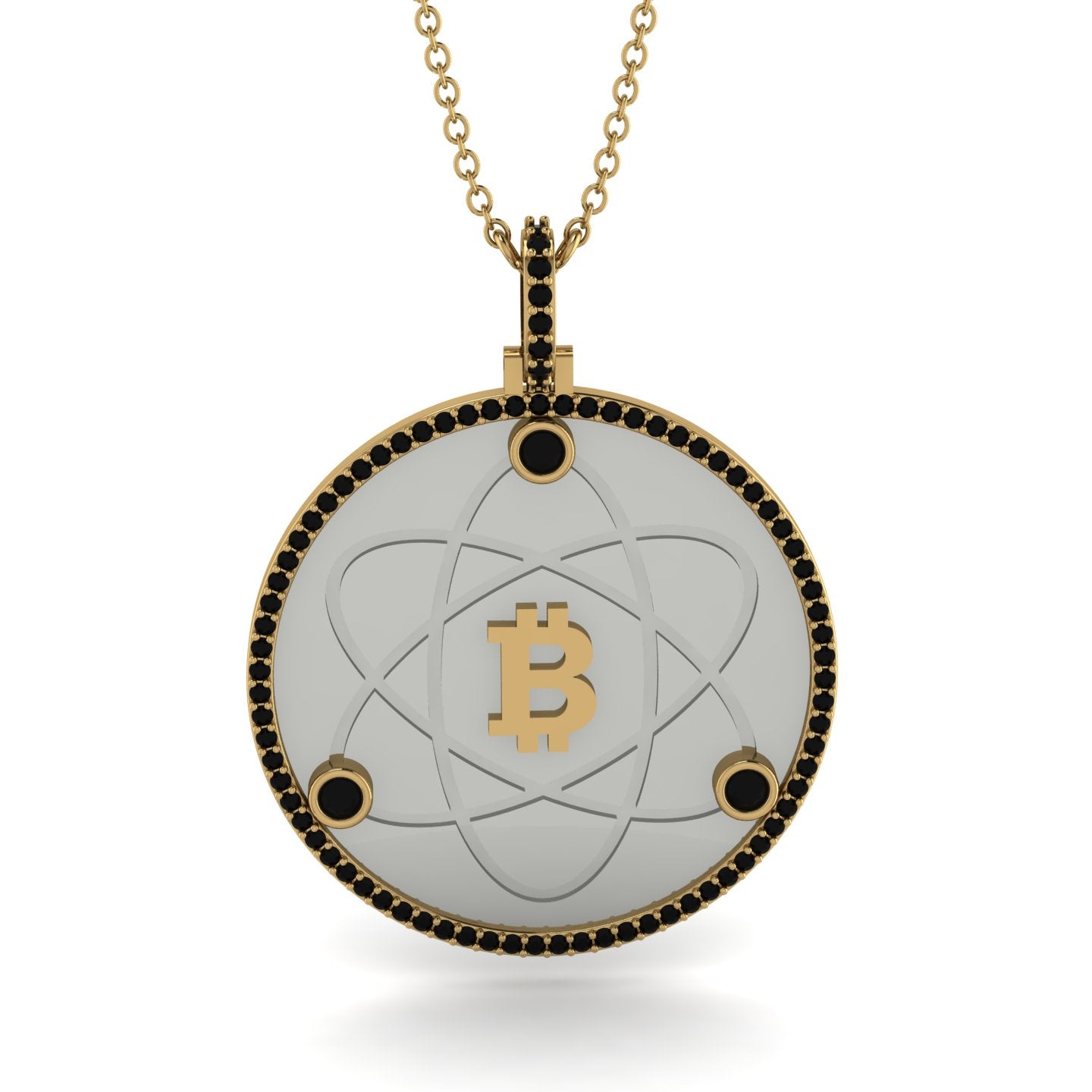 Bitcoin Black Diamond Atom Necklace - Kingston No. 25