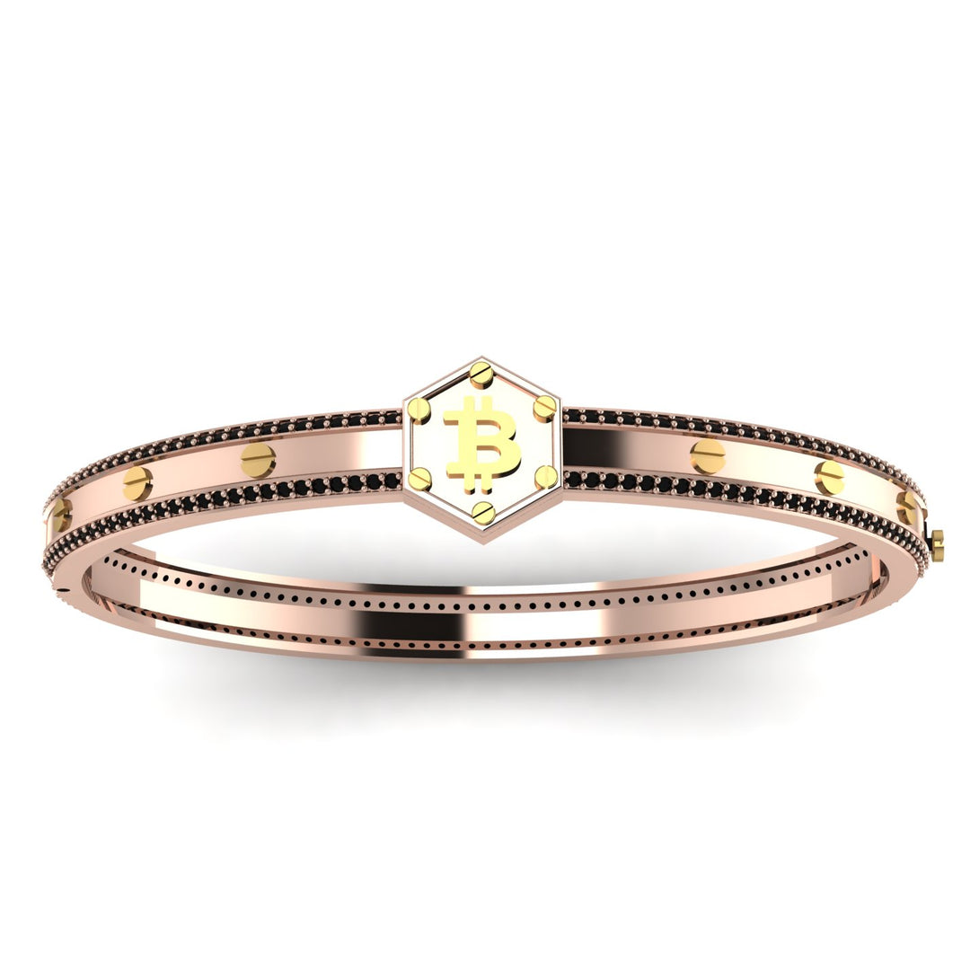Bitcoin Black Diamond Bracelet - Wesley No. 20