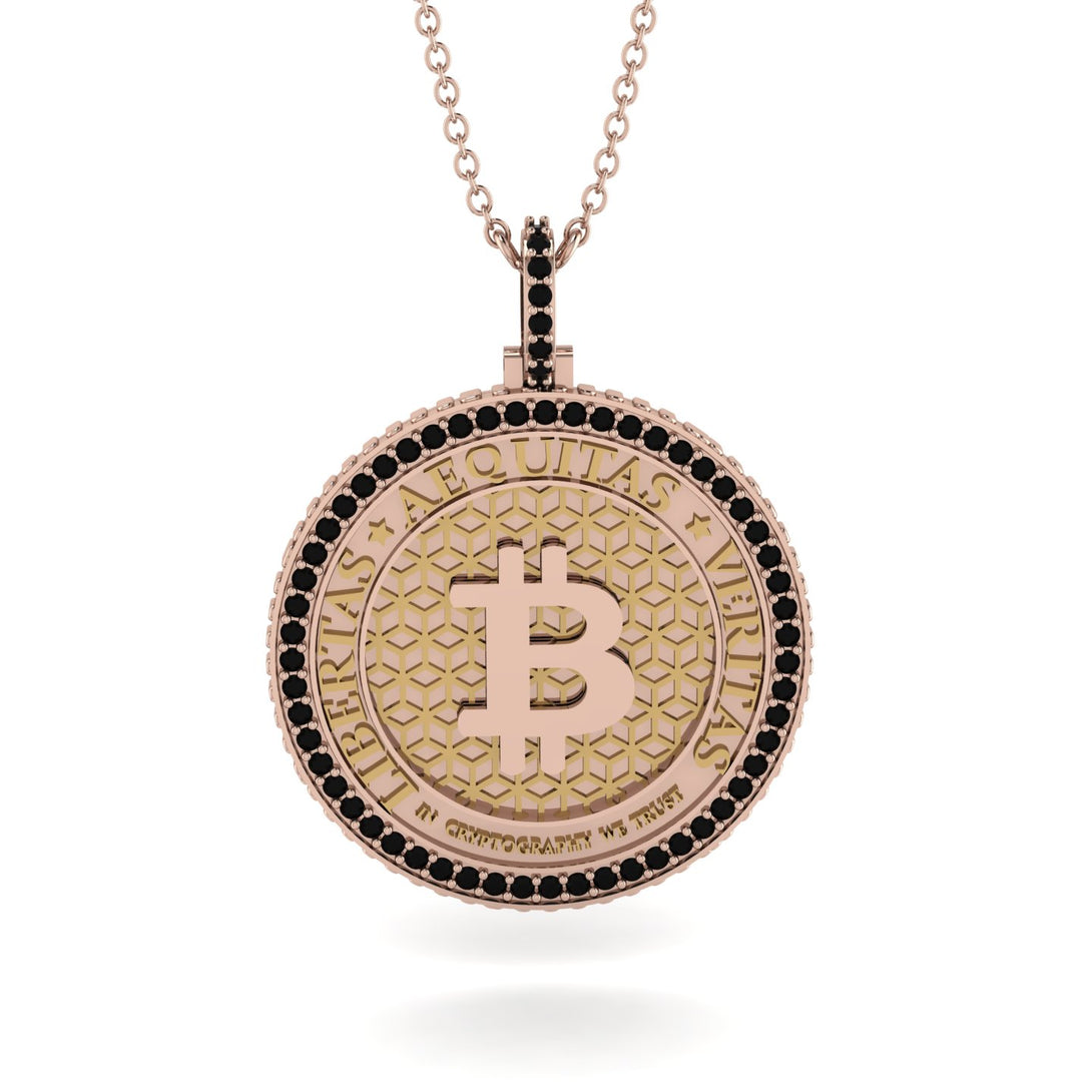 Bitcoin Black Diamond Necklace - Cooper No. 20