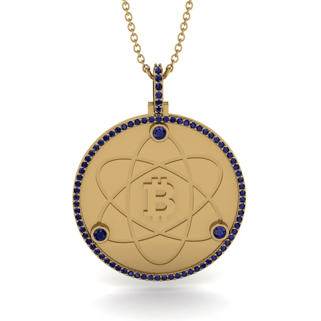 Bitcoin Sapphire Atom Necklace - Kingston No. 37