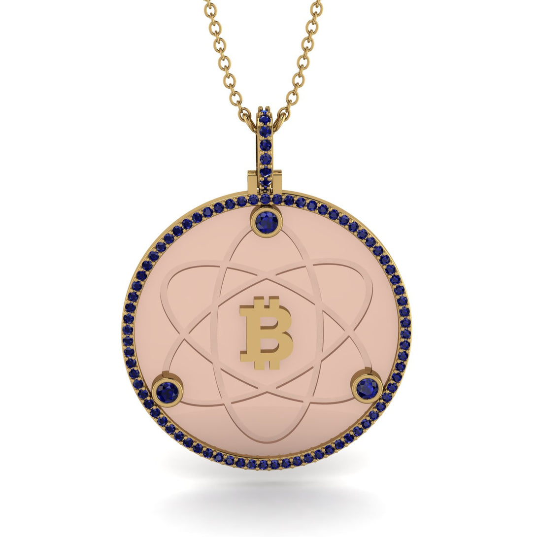 Bitcoin Sapphire Atom Necklace - Kingston No. 40