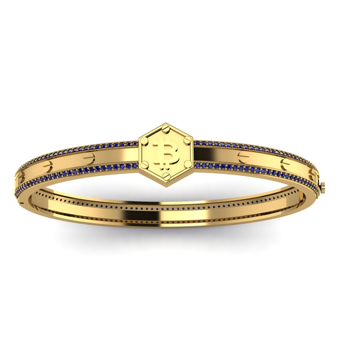 Bitcoin Sapphire Bracelet - Wesley No. 37