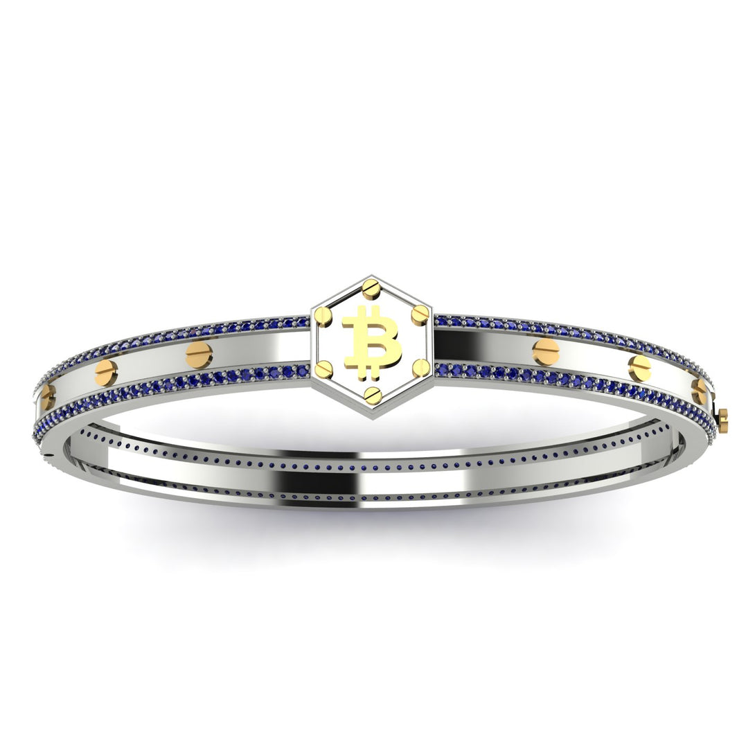 Bitcoin Sapphire Bracelet - Wesley No. 39