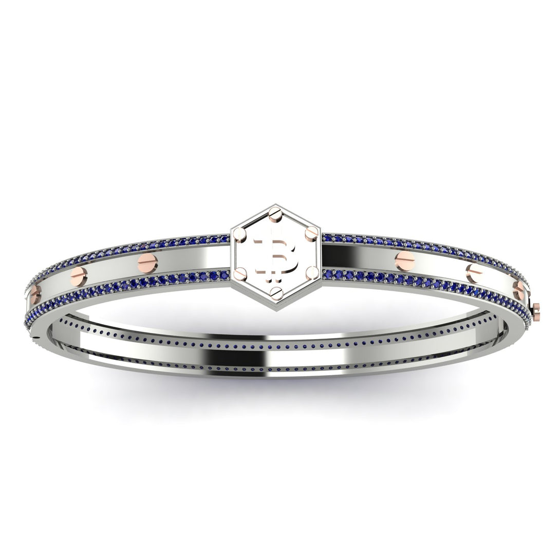 Bitcoin Sapphire Bracelet - Wesley No. 42