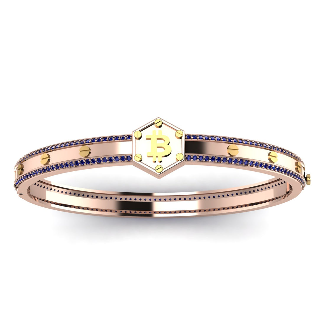 Bitcoin Sapphire Bracelet - Wesley No. 38
