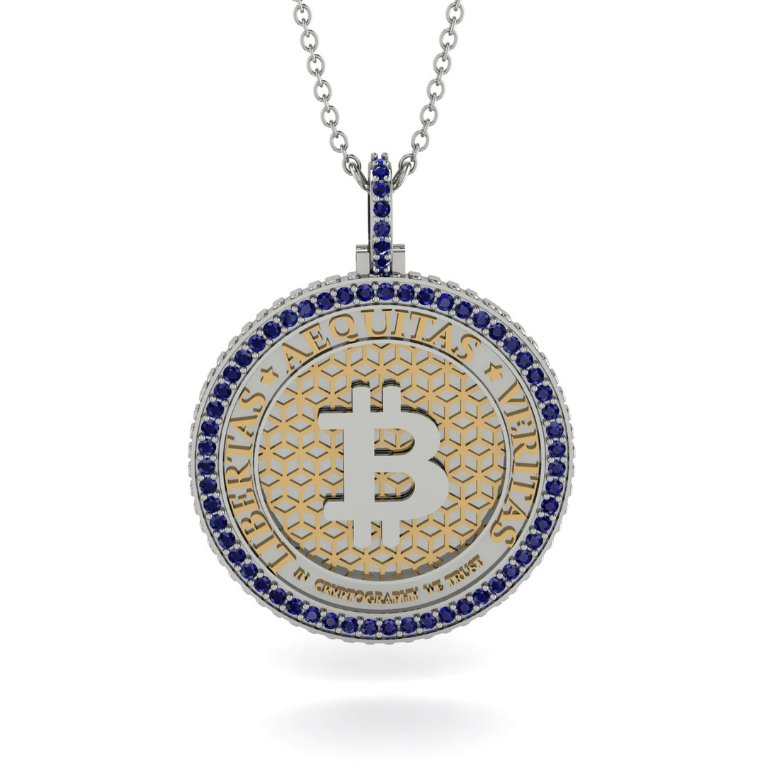 Bitcoin Sapphire Necklace - Cooper No. 39