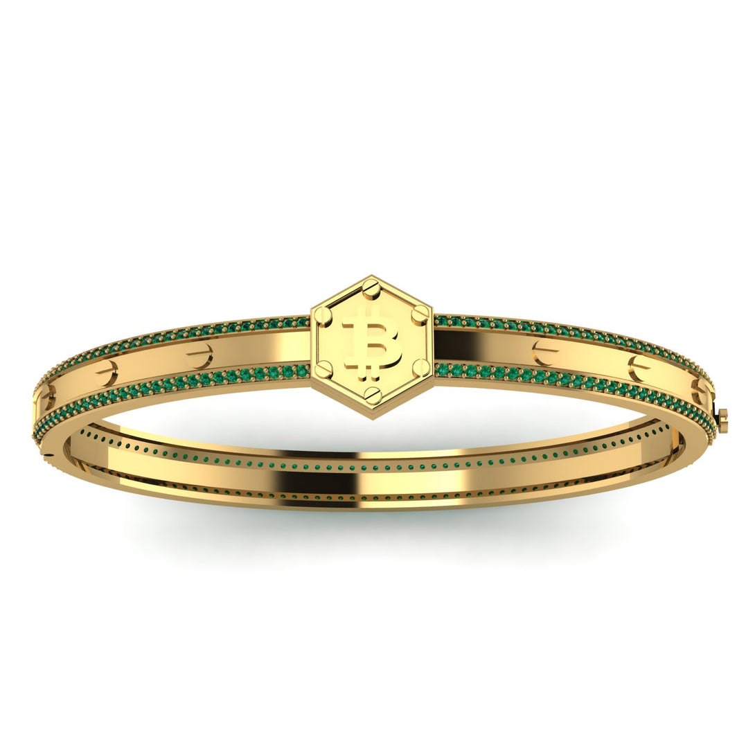 Bitcoin Emerald Bracelet - Wesley No. 10