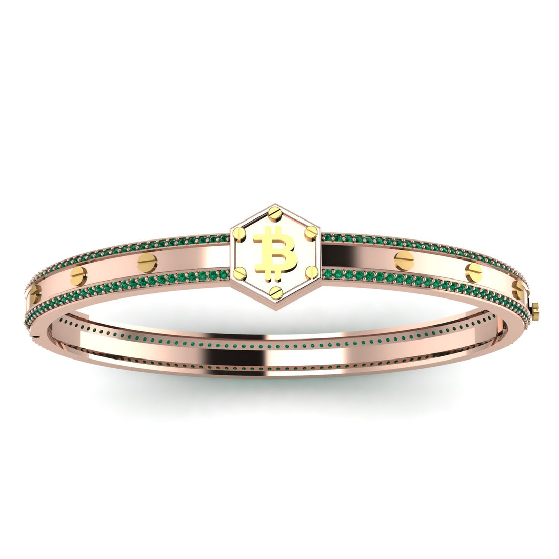 Bitcoin Emerald Bracelet - Wesley No. 11