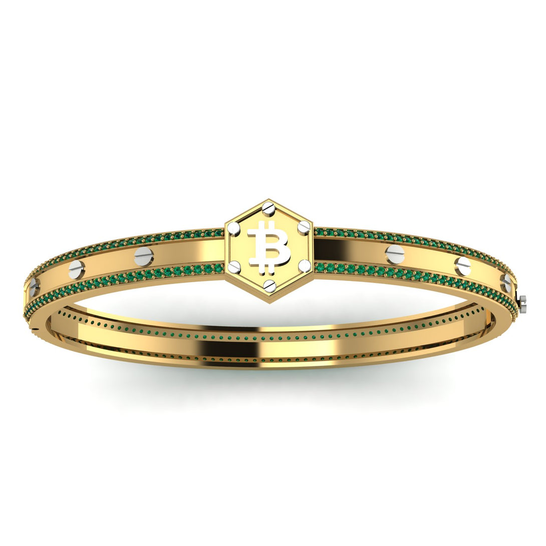 Bitcoin Emerald Bracelet - Wesley No. 16