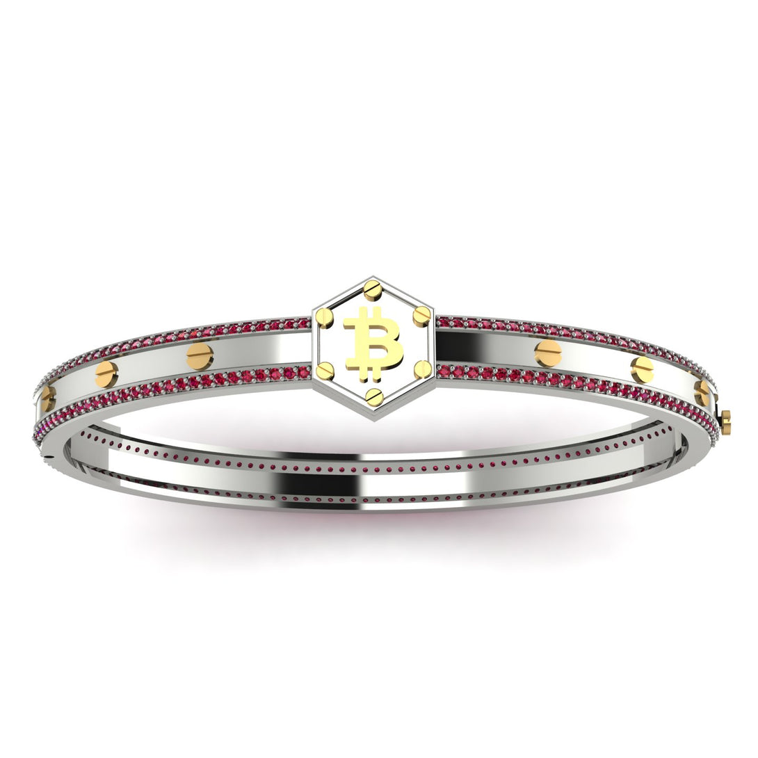 Bitcoin Ruby Bracelet - Wesley No. 30