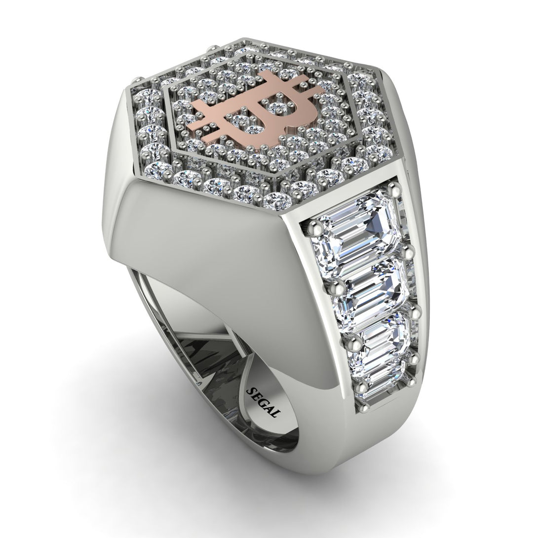 Bitcoin Diamond Signet Ring - Axel No. 6
