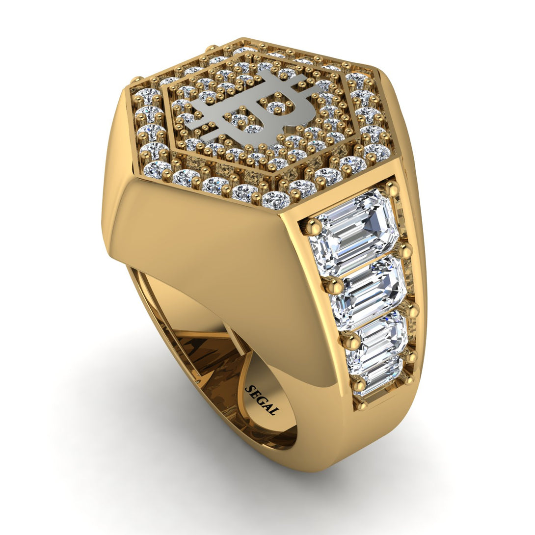 Bitcoin Diamond Signet Ring - Axel No. 7