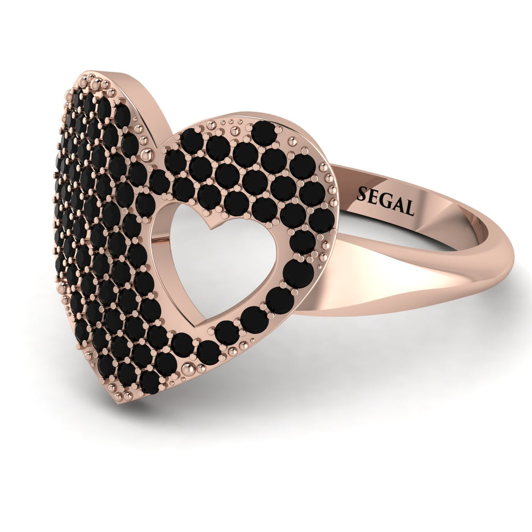 Black Diamond Heart With Missing Piece - Camille No. 8