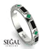 Black Diamond Baguette & Princess Eternity Band - Andrea No. 36 image 2
