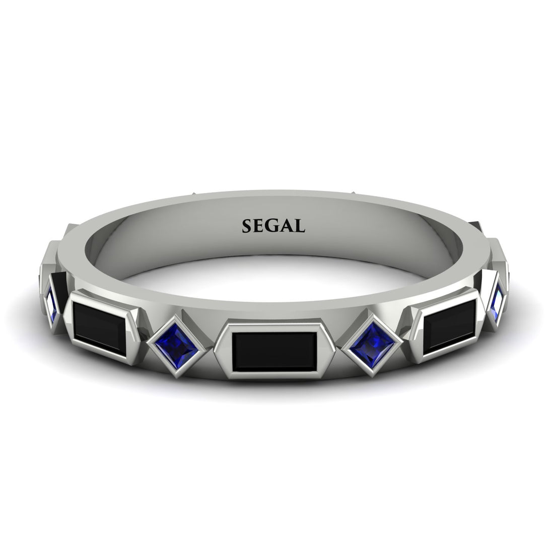 Black Diamond Baguette & Princess Eternity Band - Andrea No. 45