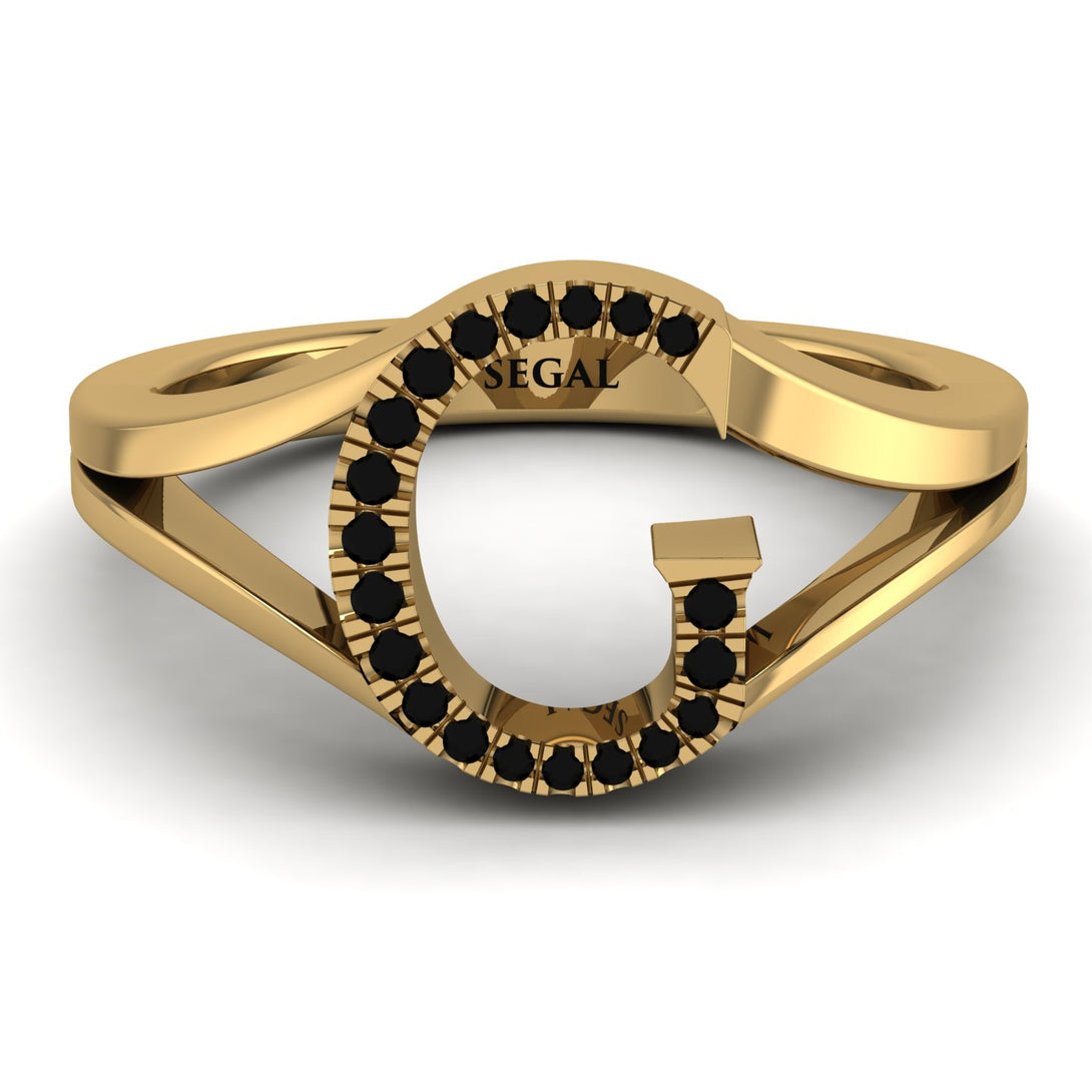 Black Diamond Initial G Ring