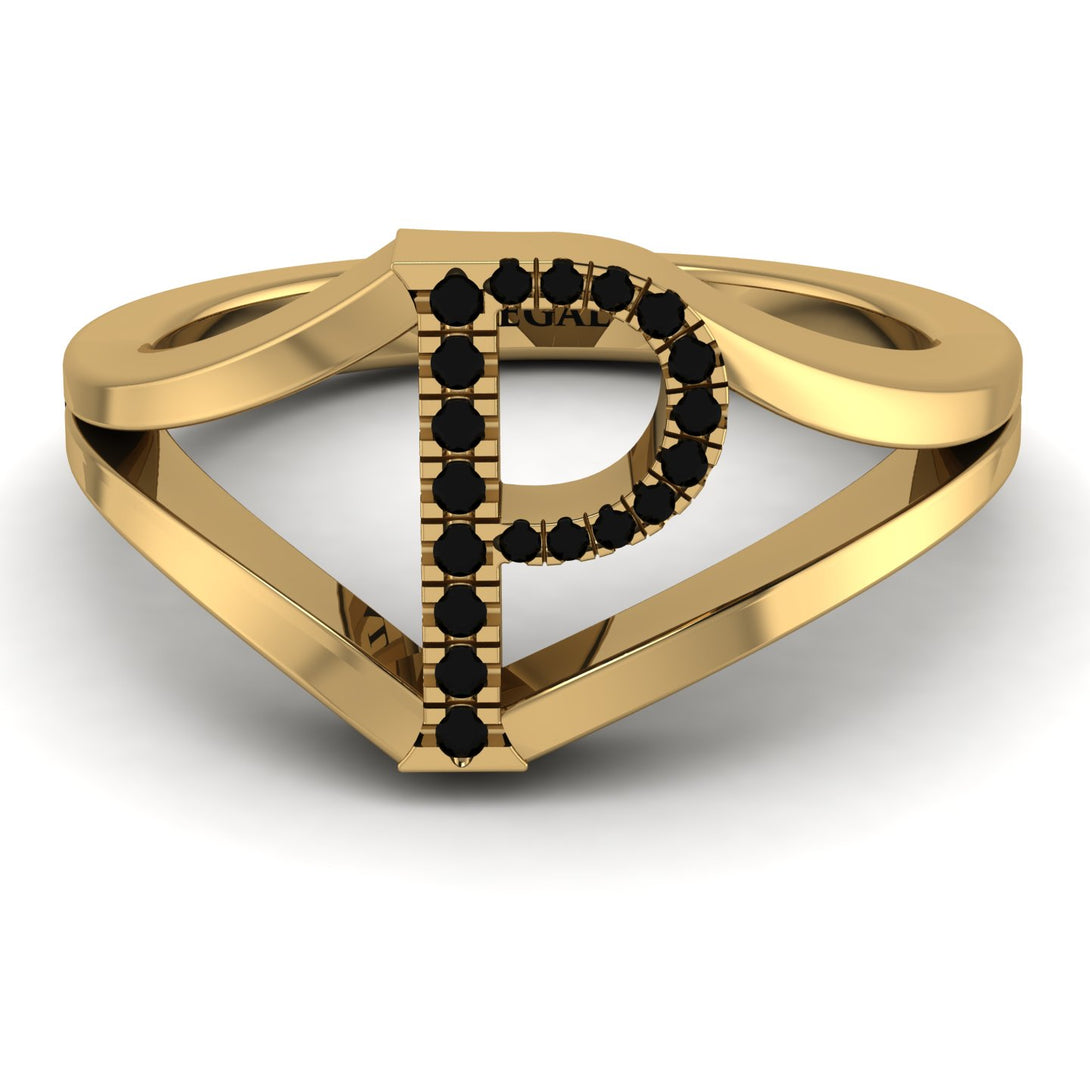 Black Diamond Initial P Ring
