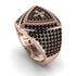 Black Diamond Men Signet Ring - Roger No. 23 image 1
