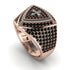 Black Diamond Men Signet Ring - Roger No. 26 image 1