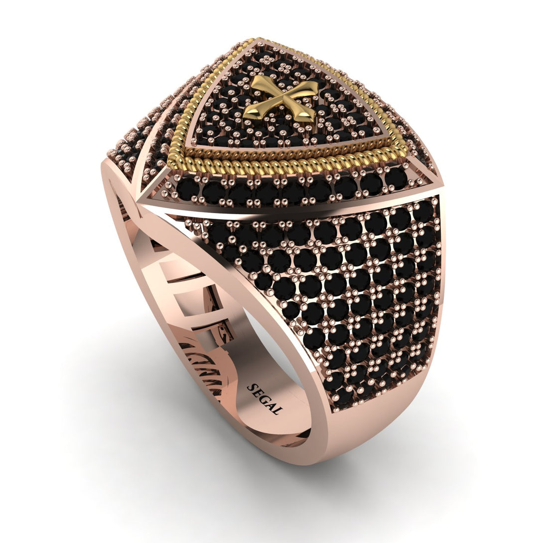 Black Diamond Men Signet Ring - Roger No. 20