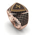 Black Diamond Men Signet Ring - Roger No. 20 image 1