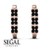 Black Diamond Minimalist Earrings - Elliot No. 8 image 2