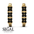Black Diamond Minimalist Earrings - Elliot No. 7 image 2