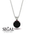 Black Diamond Necklace With Hidden Halo - Adaline No. 54 image 9