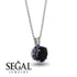 Black Diamond Necklace With Hidden Halo - Adaline No. 69 image 2
